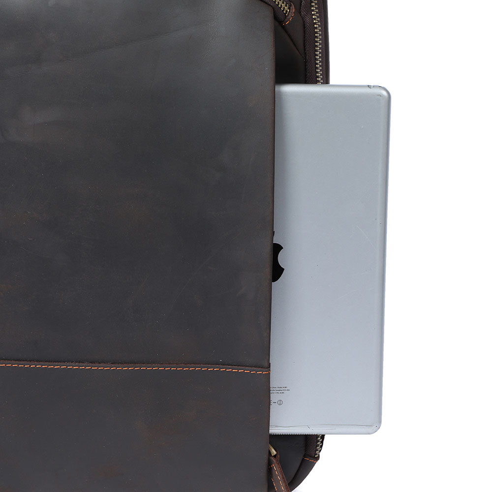 Genuine Leather Laptop Backpack for Men – Vintage Work Rucksack | Andrew