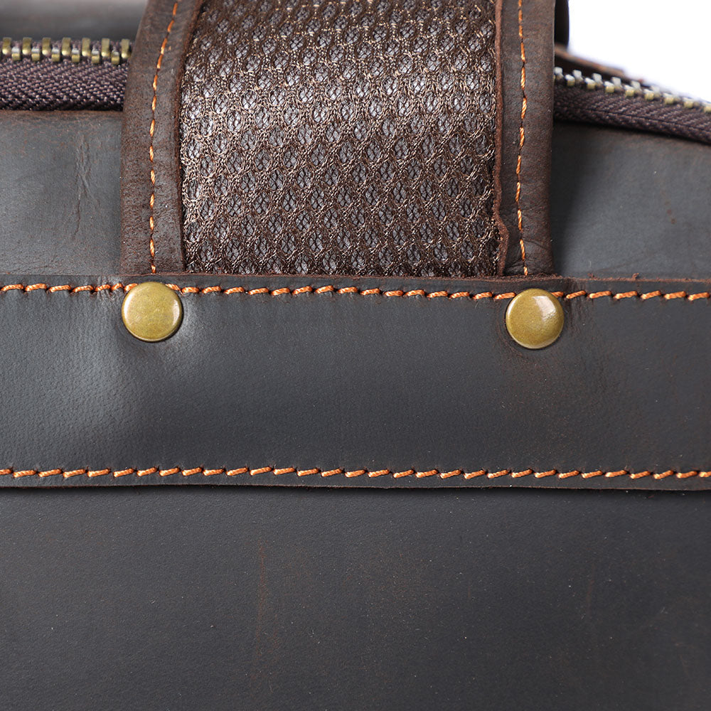 Genuine Leather Laptop Backpack for Men – Vintage Work Rucksack | Andrew