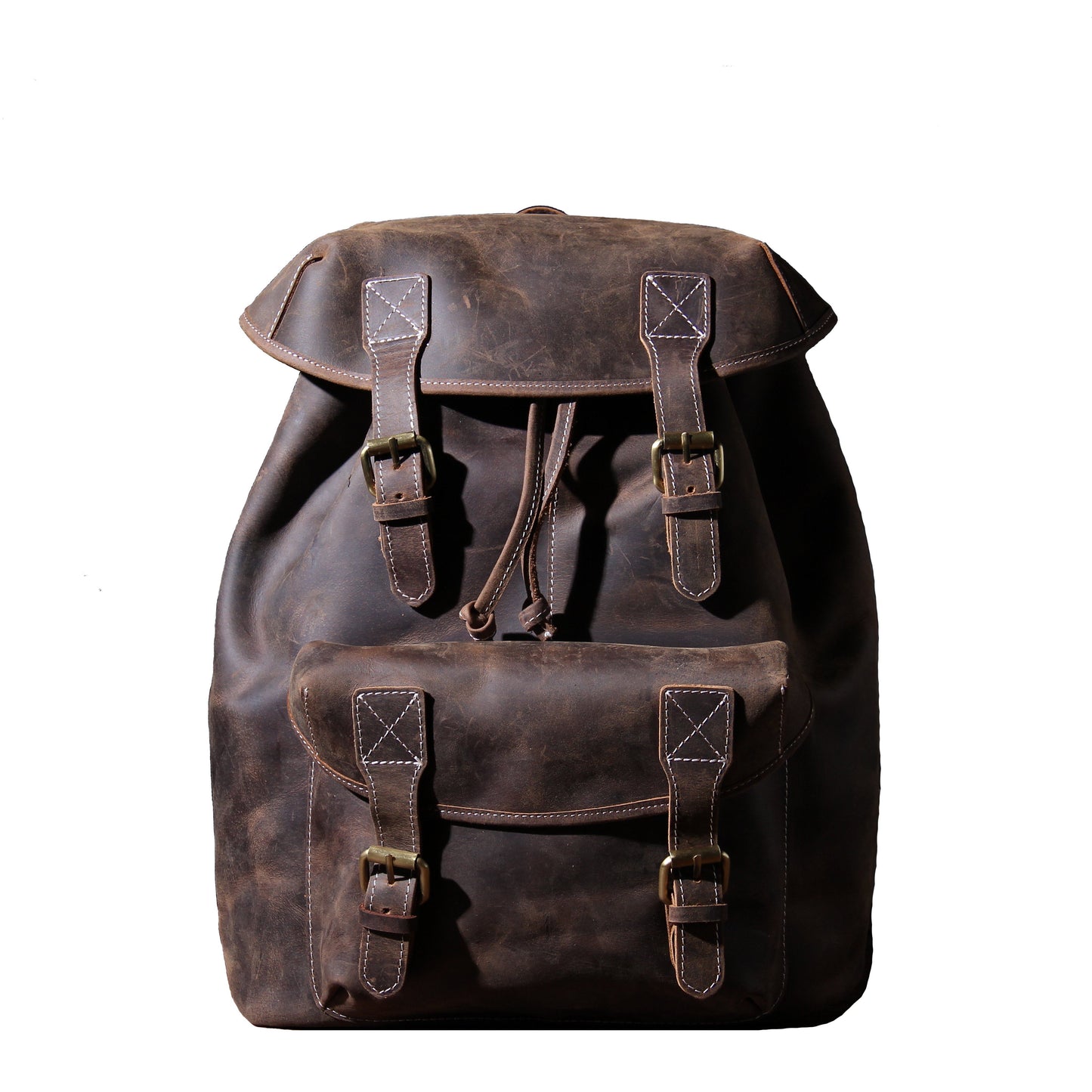 Genuine Leather Backpack – Vintage Rucksack for Men & Women | Jeffrey