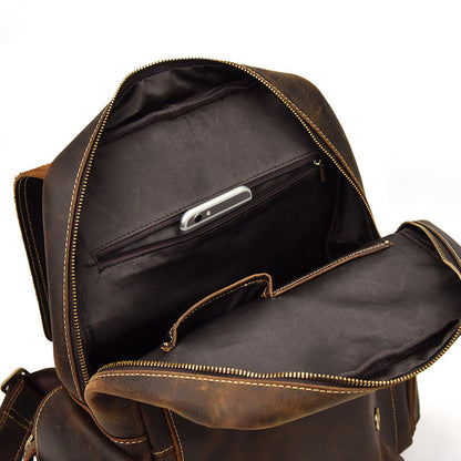 Waterproof Genuine Leather Backpack for Women – Vintage Rucksack | Nathan