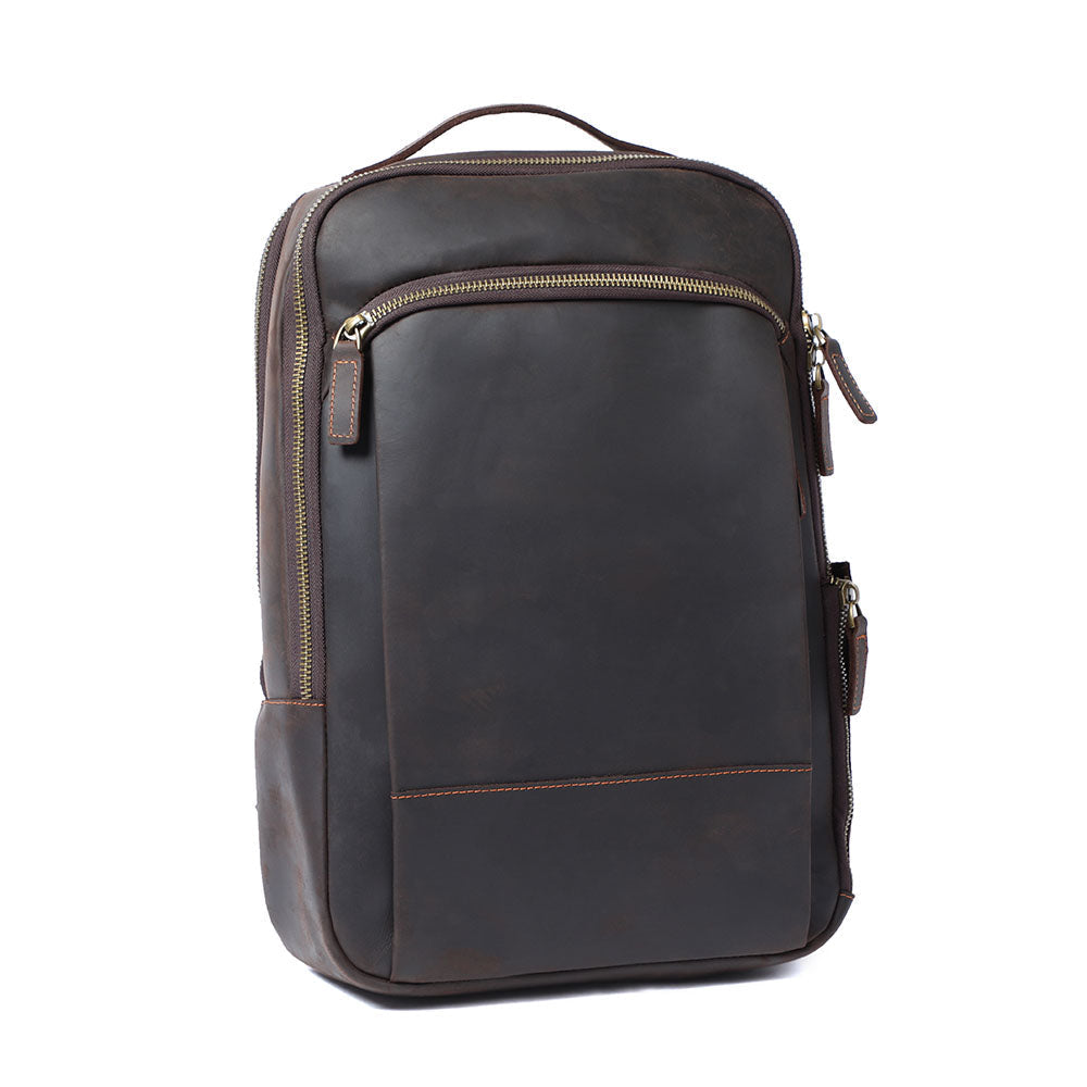Genuine Leather Laptop Backpack for Men – Vintage Work Rucksack | Andrew