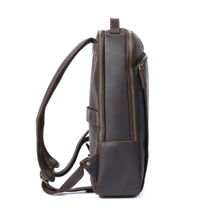 Genuine Leather Laptop Backpack for Men – Vintage Work Rucksack | Andrew