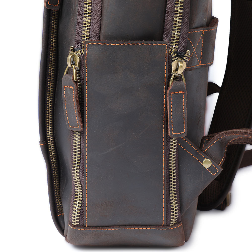 Genuine Leather Laptop Backpack for Men – Vintage Work Rucksack | Andrew