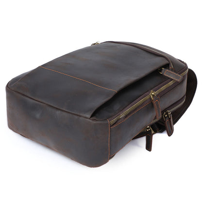 Genuine Leather Laptop Backpack for Men – Vintage Work Rucksack | Andrew