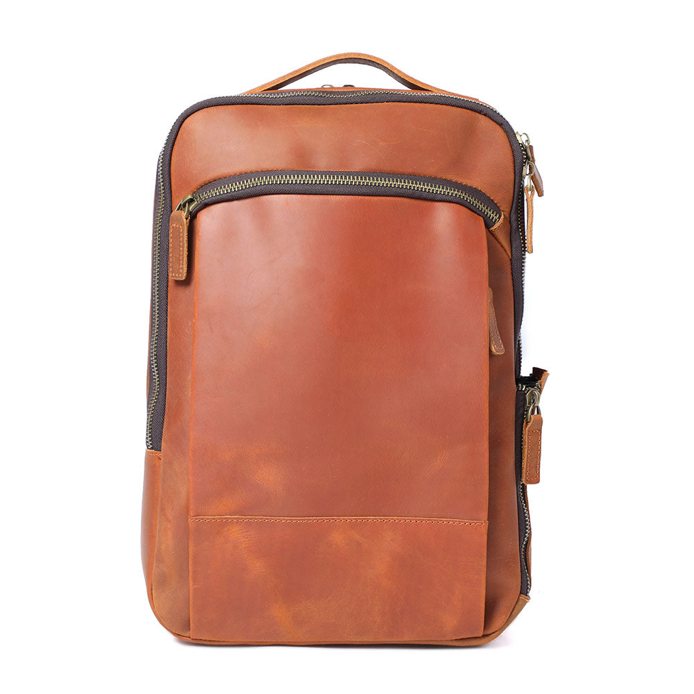 Genuine Leather Laptop Backpack for Men – Vintage Work Rucksack | Andrew