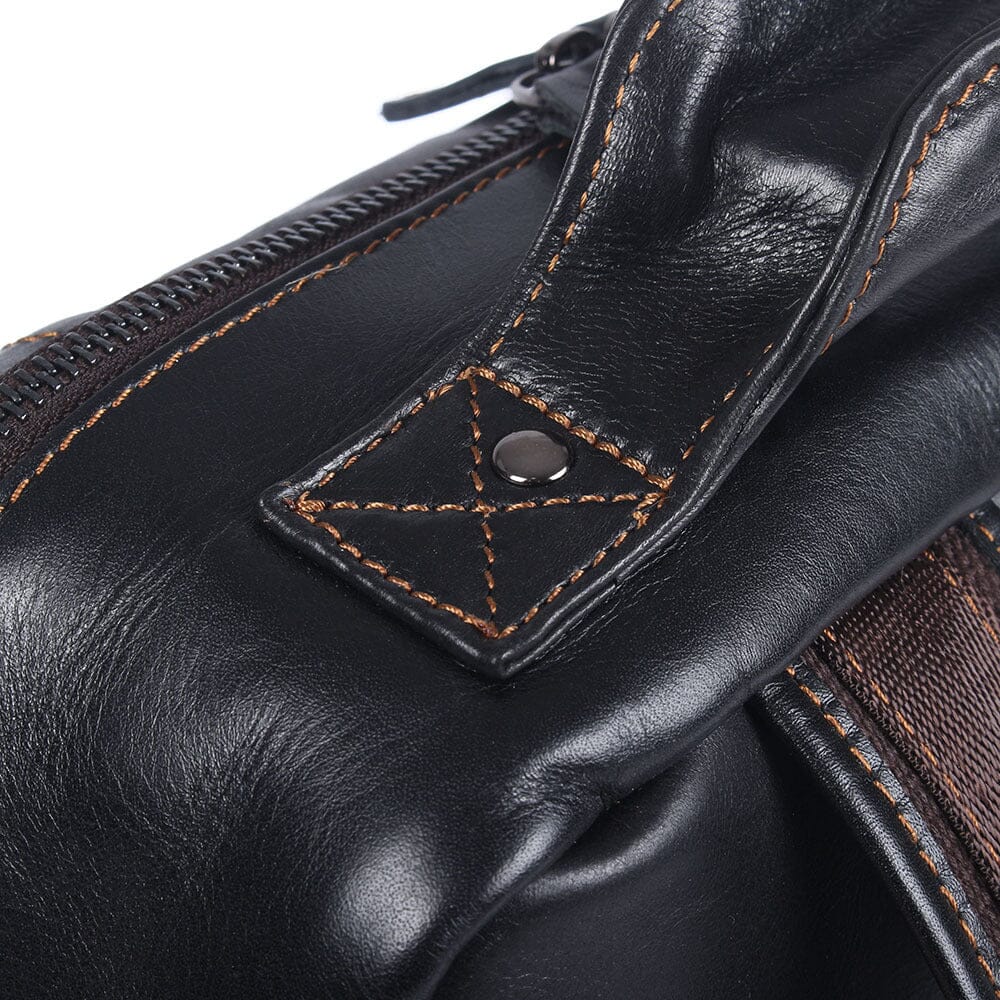 Genuine Leather Laptop Backpack – Slim Work & Travel Rucksack for Men | Matthew