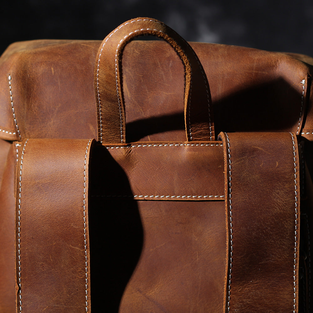 Genuine Leather Backpack – Vintage Rucksack for Men & Women | Jeffrey