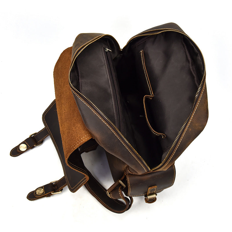 Waterproof Genuine Leather Backpack for Women – Vintage Rucksack | Nathan