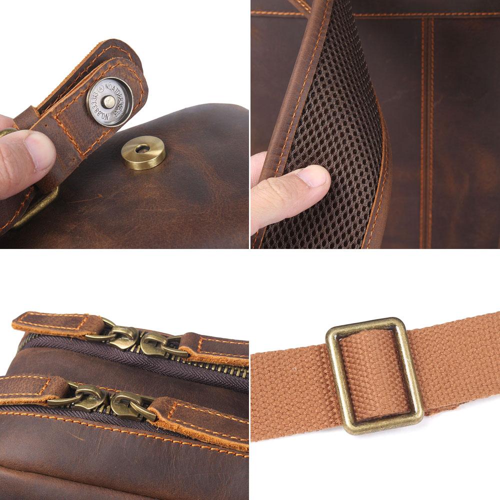 Genuine Leather Travel Backpack – Retro Vintage Rucksack