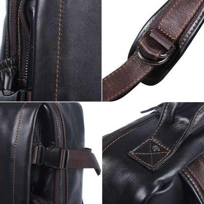 Genuine Leather Laptop Backpack – Slim Work & Travel Rucksack for Men | Matthew