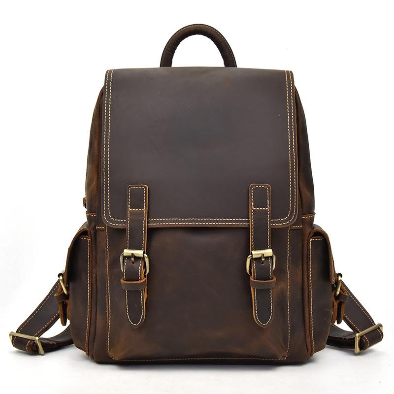 Waterproof Genuine Leather Backpack for Women – Vintage Rucksack | Nathan
