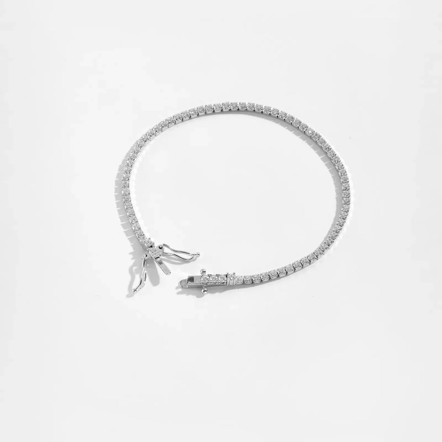 Léonie Tennis Bracelet – 925 Sterling Silver Classic Crystal Tennis Bracelet
