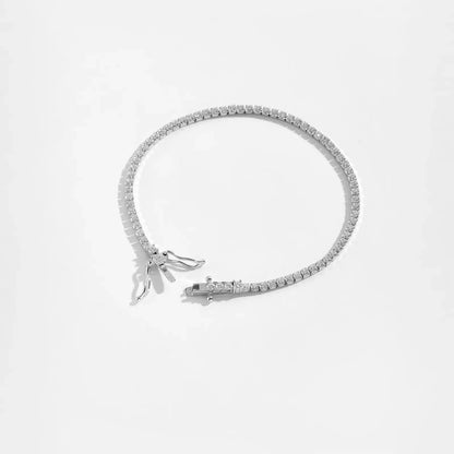 Léonie Tennis Bracelet – 925 Sterling Silver Classic Crystal Tennis Bracelet