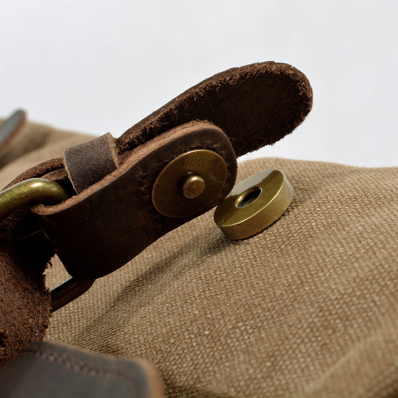 Waxed Canvas & Genuine Leather Duffle Bag – Men's Weekender Travel Bag