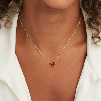 Maeva Heart Necklace – 18K Gold Waterproof Everyday Heart Necklace