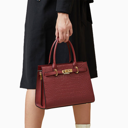 Genuine Leather Handbag for Women – Structured Shoulder Bag