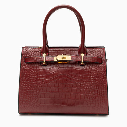 Genuine Leather Handbag for Women – Structured Shoulder Bag