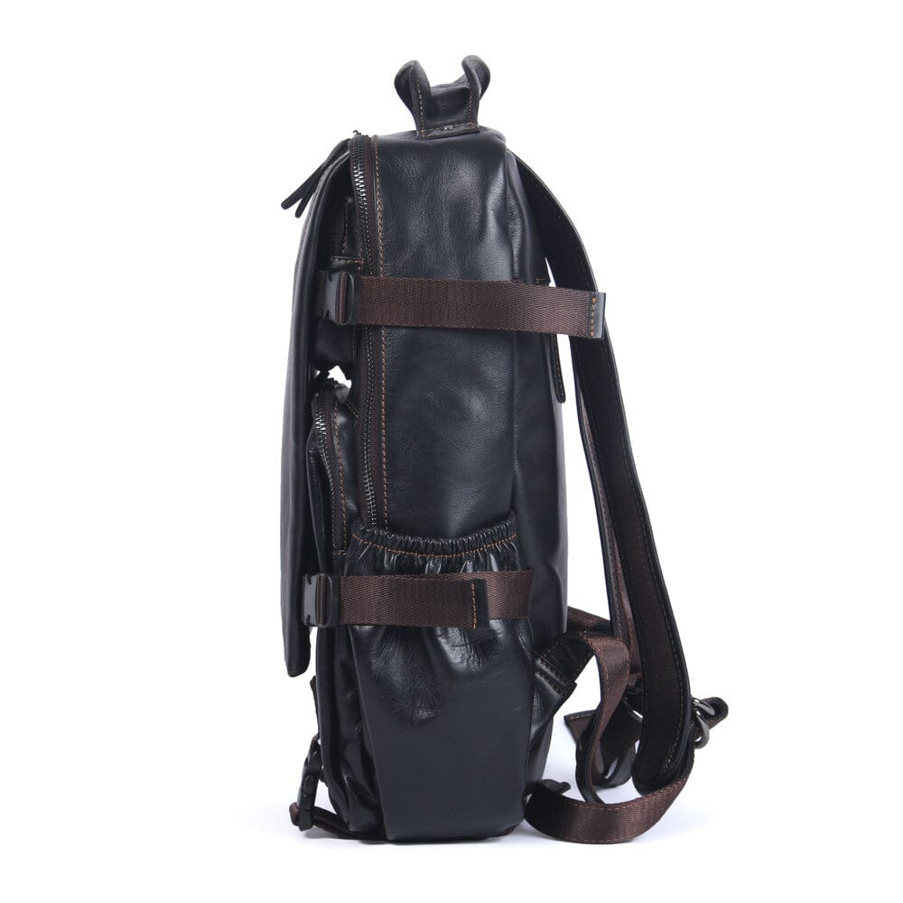 Genuine Leather Laptop Backpack – Slim Work & Travel Rucksack for Men | Matthew