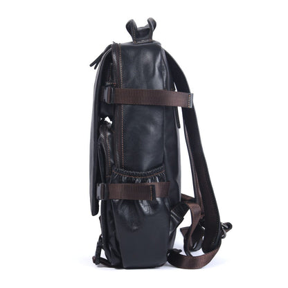 Genuine Leather Laptop Backpack – Slim Work & Travel Rucksack for Men | Matthew