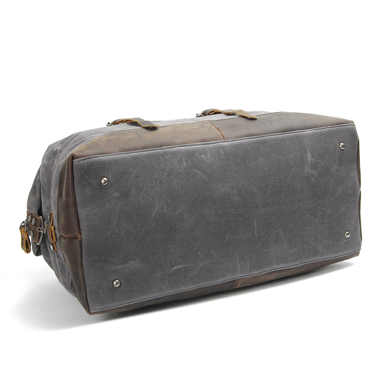 Waxed Canvas & Genuine Leather Travel Bag – 38L Duffle Weekender