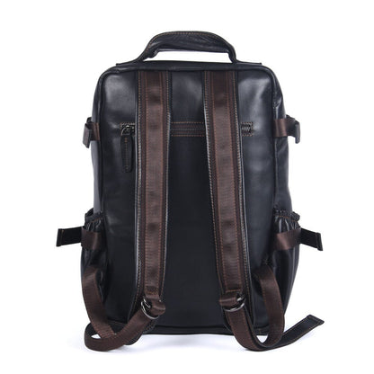 Genuine Leather Laptop Backpack – Slim Work & Travel Rucksack for Men | Matthew