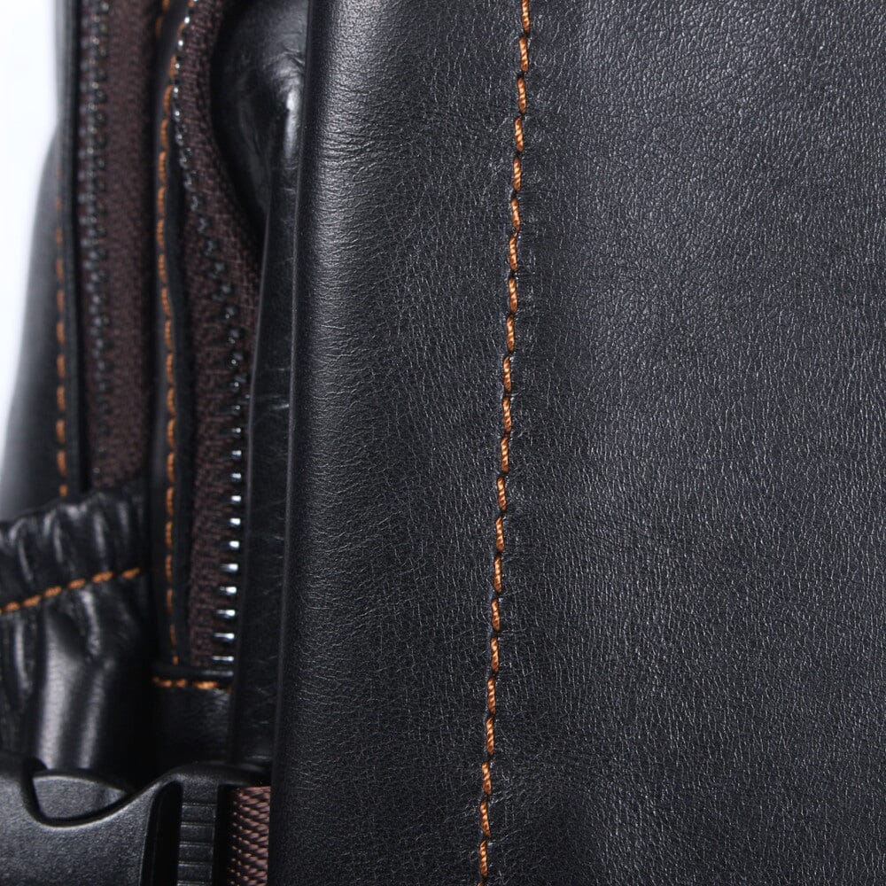 Genuine Leather Laptop Backpack – Slim Work & Travel Rucksack for Men | Matthew