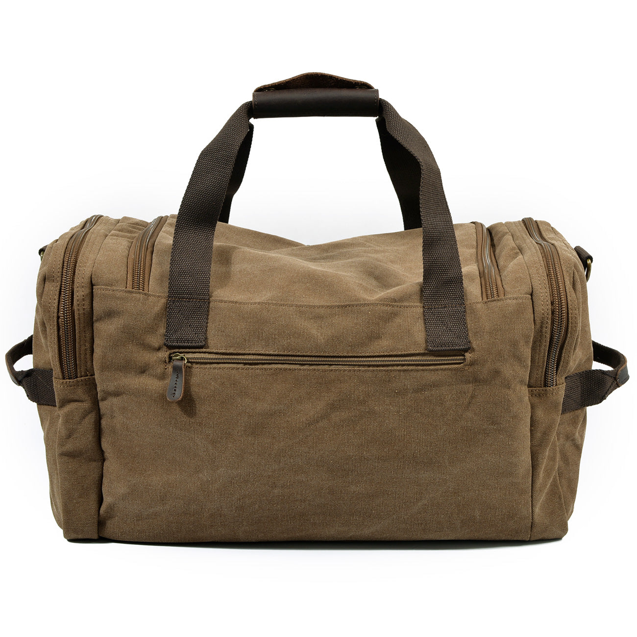 Waxed Canvas & Genuine Leather Duffle Bag – Men's Weekender Travel Bag