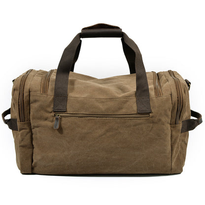 Waxed Canvas & Genuine Leather Duffle Bag – Men's Weekender Travel Bag