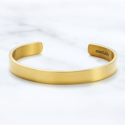 ‘Believe In You Like I Do’ Personalised Engraved Cuff Bangle