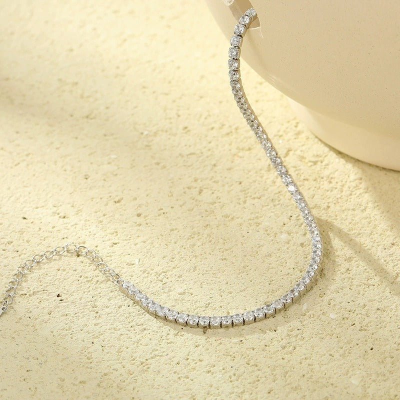 Nia tennis anklet – 925 sterling silver crystal ankle bracelet