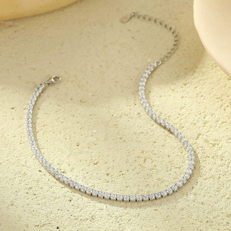 Nia tennis anklet – 925 sterling silver crystal ankle bracelet