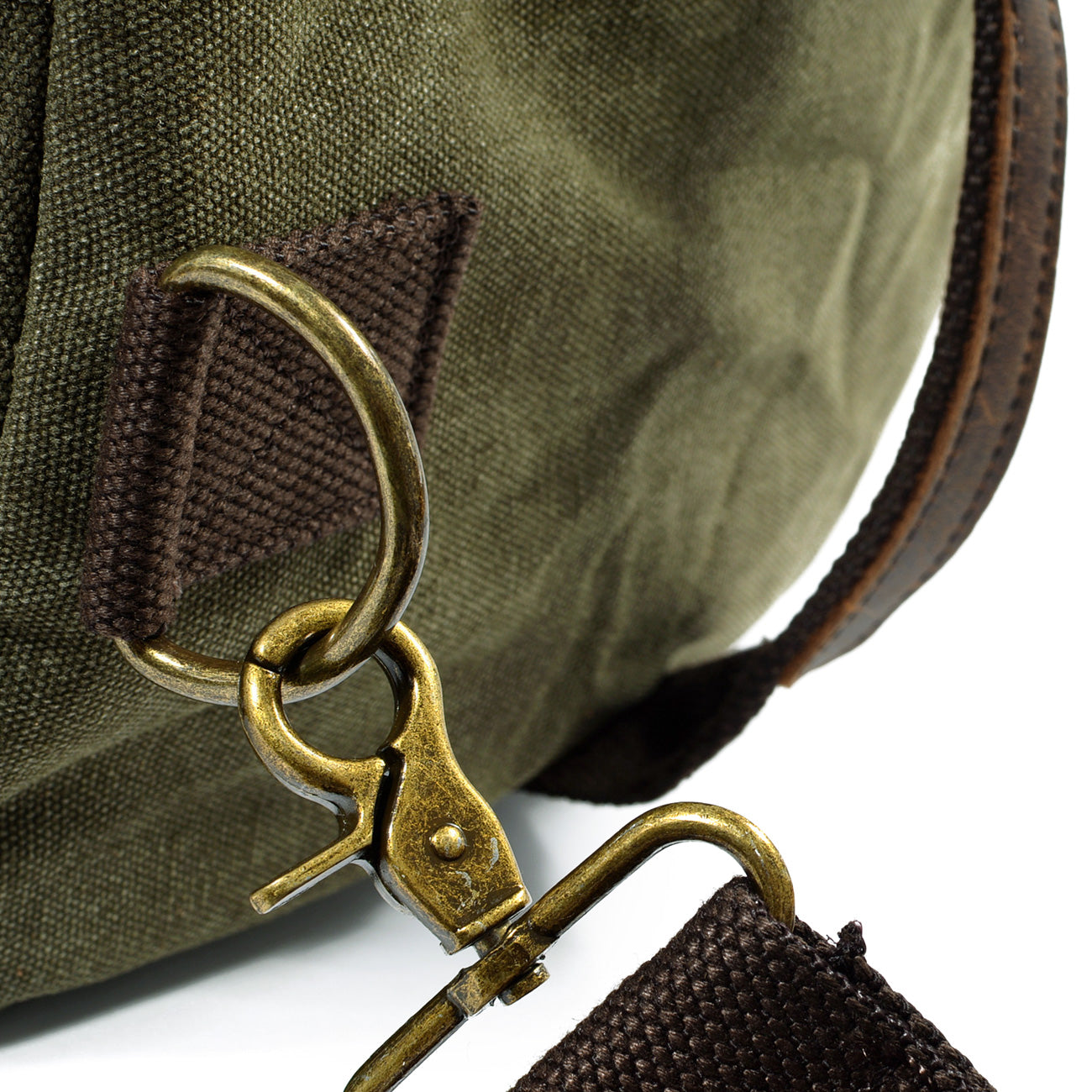 Waxed Canvas & Genuine Leather Duffle Bag – Men's Weekender Travel Bag