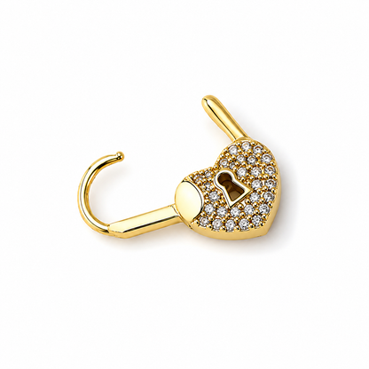 Heartlock Mini Hoops – Cubic Zirconia Huggie Earrings