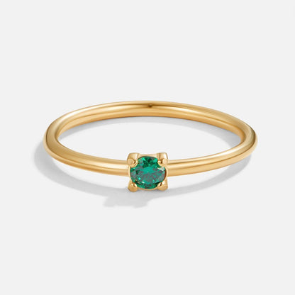 Ophelia Birthstone Ring – 18K Gold Crystal Birthstone Ring