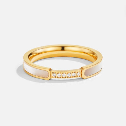 Ophelia Pearl Ring – 18K Gold Pearl &amp; Crystal Ring