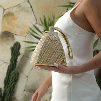 Rhinestone PU Leather Mini Tote Bag for Women – Crossbody Evening Bag