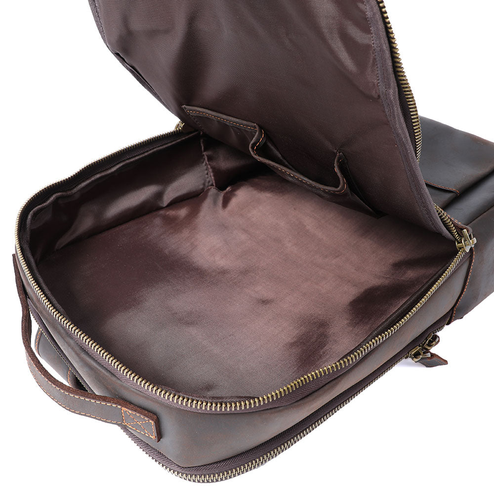 Genuine Leather Laptop Backpack for Men – Vintage Work Rucksack | Andrew