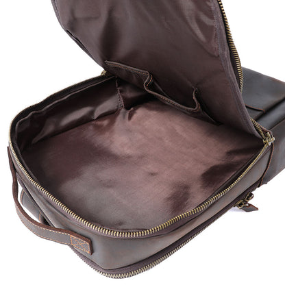 Genuine Leather Laptop Backpack for Men – Vintage Work Rucksack | Andrew