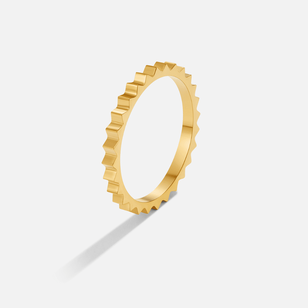 Reene Ring – 18K Gold Angular Geometric Minimalist Ring