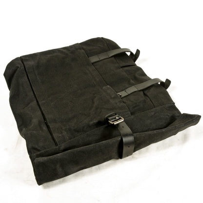 Anti-Theft Waxed Canvas & Genuine Leather Backpack – 20L Roll-Top Rucksack | Peter