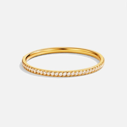 Rhea Crystal Ring – 18K Gold Delicate Crystal Ring