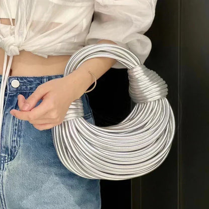 Vegan Leather Evening Bag for Women – Knotted Occasion Bag