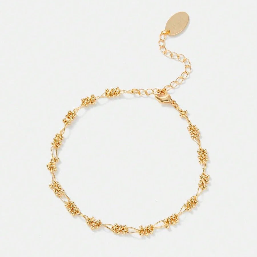 Selene Bracelet – Minimal 18K Gold Waterproof Everyday Chain Bracelet
