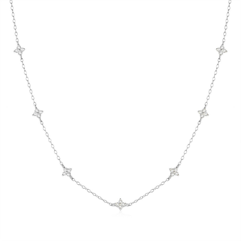 Selene Sparkle Necklace – 925 Sterling Silver Zircon Pendant Necklace
