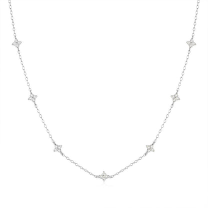 Selene Sparkle Necklace – 925 Sterling Silver Zircon Pendant Necklace