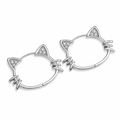 Feloria Cat Ear Hoops – 925 Sterling Silver