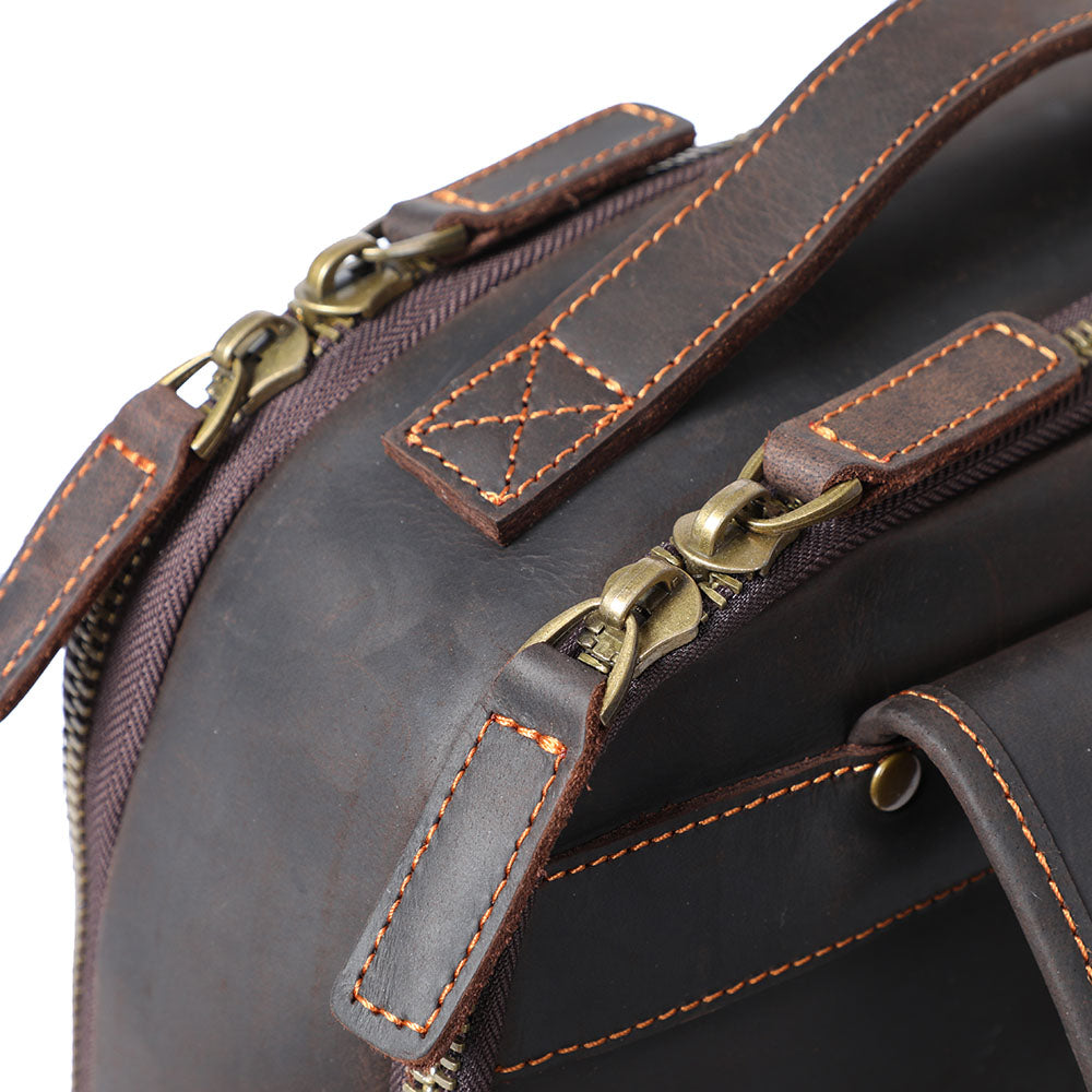 Genuine Leather Laptop Backpack for Men – Vintage Work Rucksack | Andrew