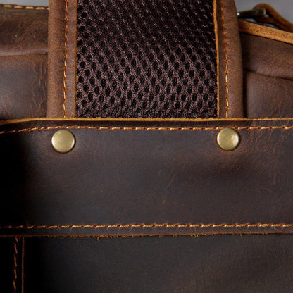Genuine Leather Backpack – Premium Tan Vintage Rucksack | Jason