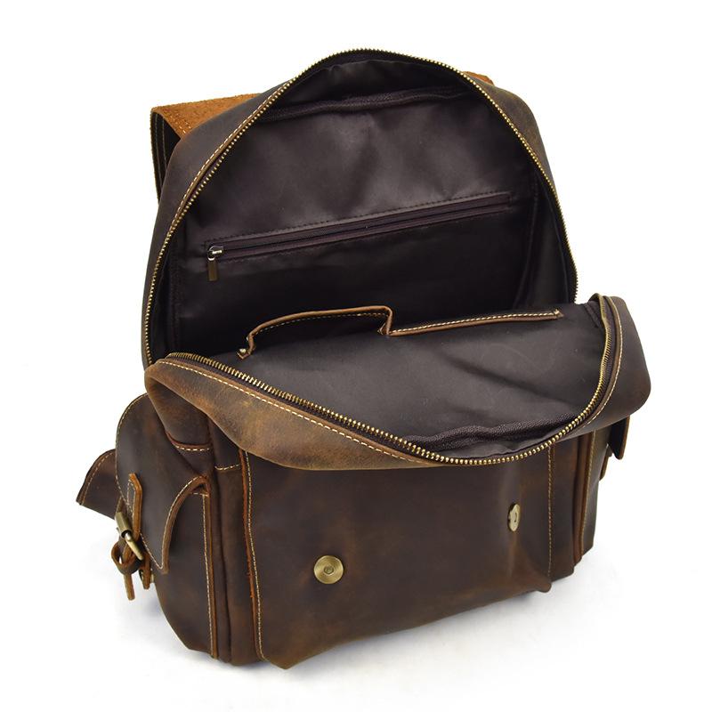 Waterproof Genuine Leather Backpack for Women – Vintage Rucksack | Nathan