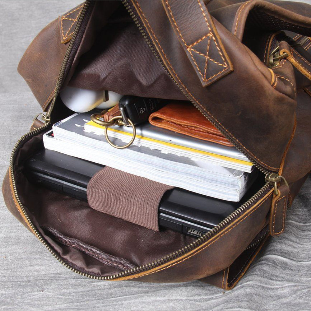 Genuine Leather Backpack – Premium Tan Vintage Rucksack | Jason